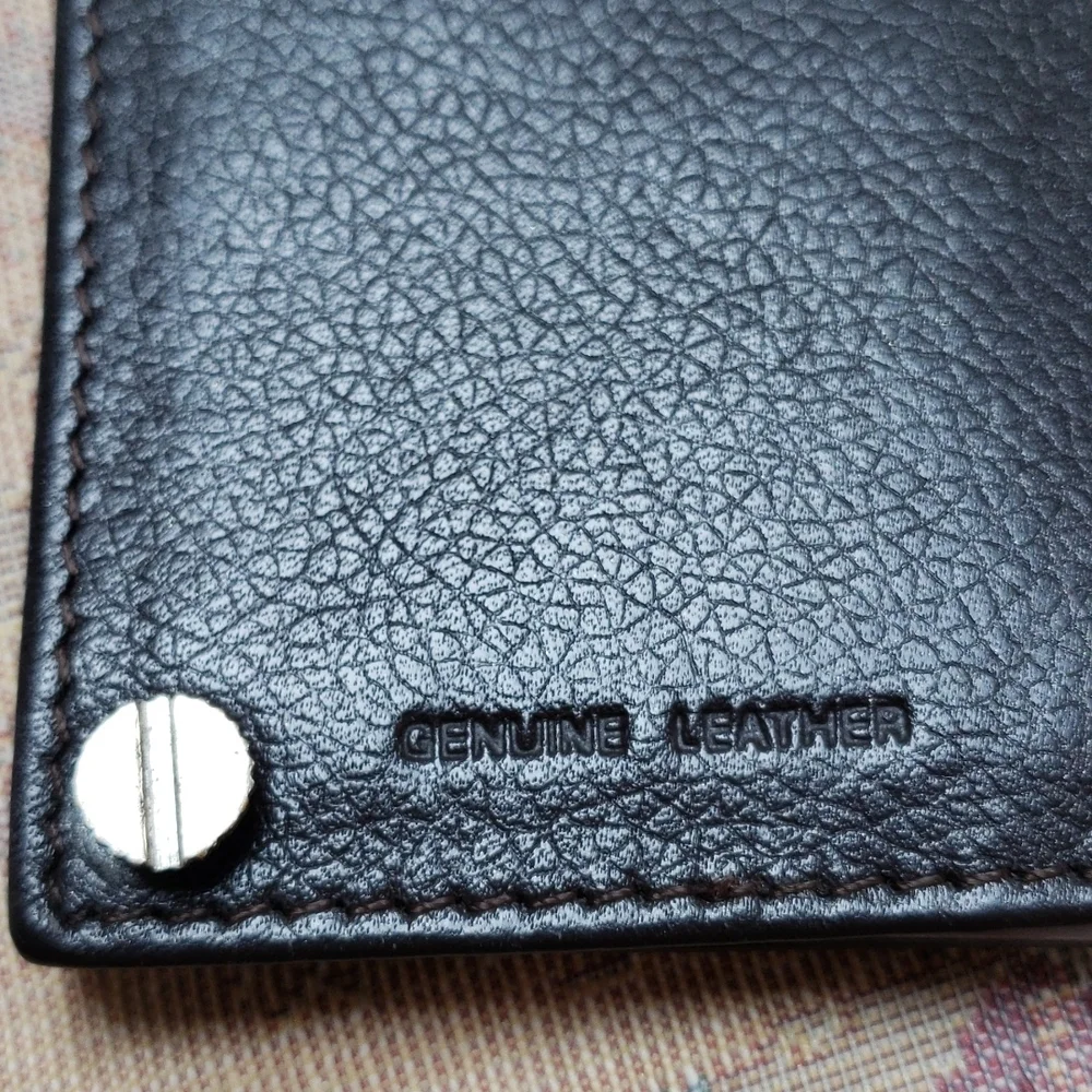 UNISEX Pocket Mates in Dark Brown Pebbled Leather .